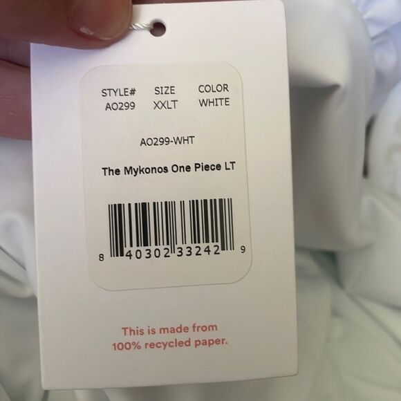 Andie Swim The Mykonos One Piece LT Swimsuit White size XXL Tall NWT flaw - Picture 5 of 11